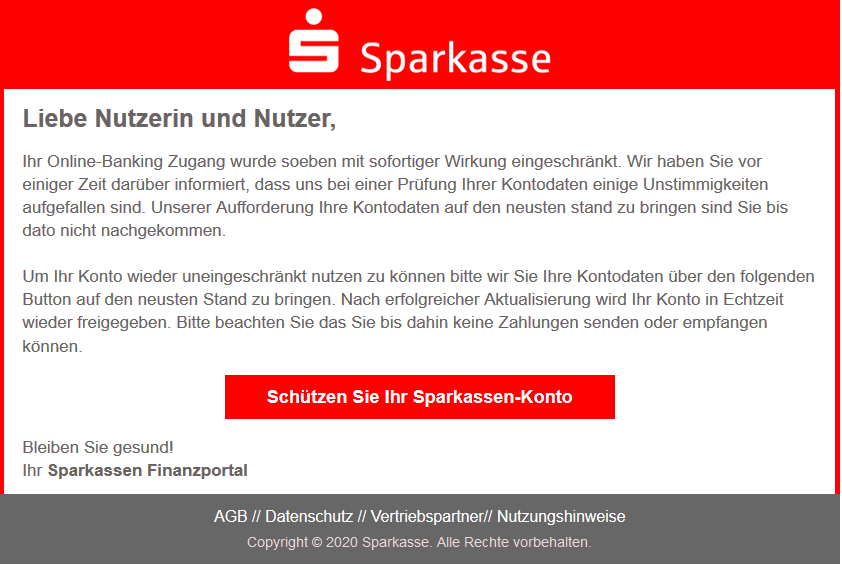23.11.2020 Sparkasse Ihr Online-banking Zugang wurde eingeschränkt.png