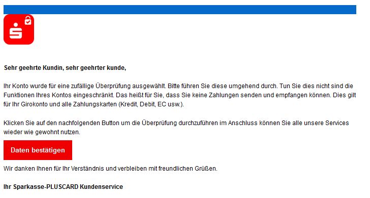 Phishing Sparkasse