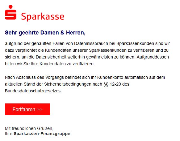 Phishing Sparkasse