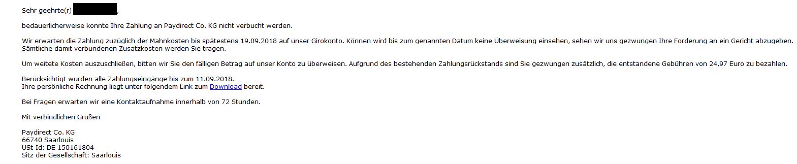 Phishing Rechnung