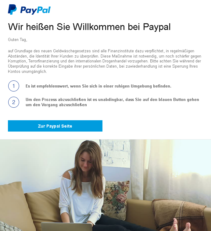 Phishing-Mail PayPal