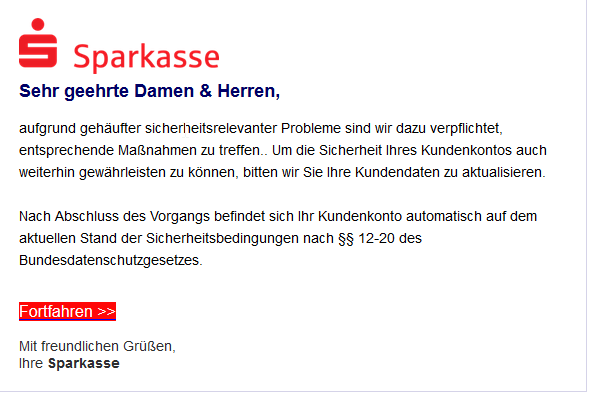 Phishing Sparkasse