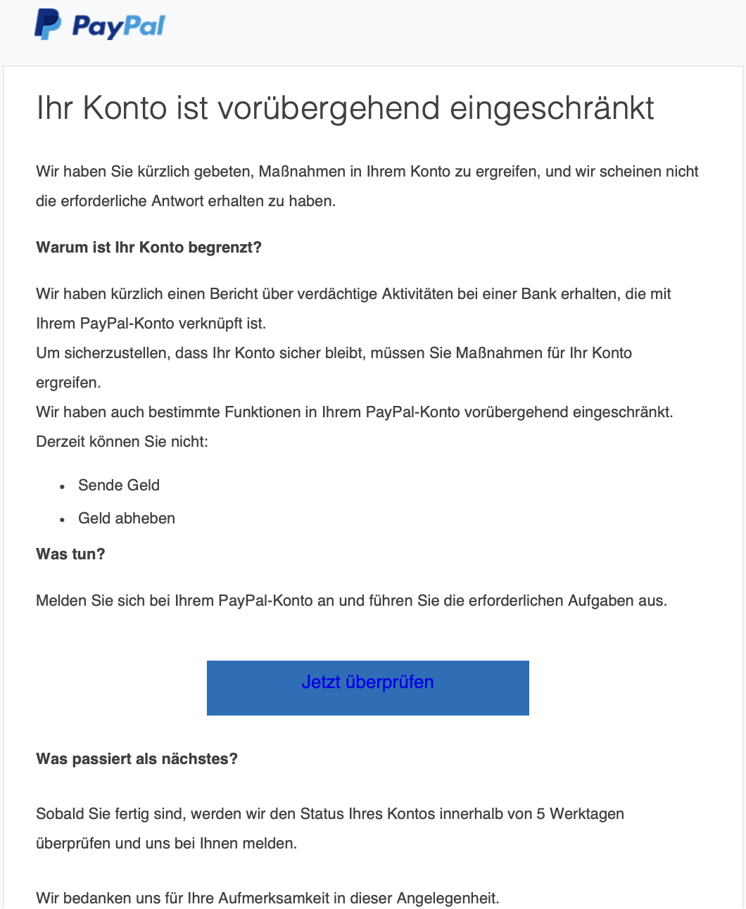 PayPal Phishing