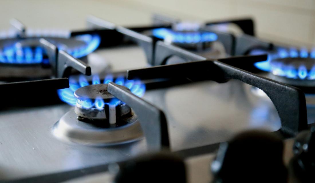 Nahaufnahme eines Gasherds