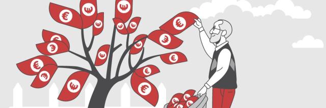 Mann sorgt wie ein Gärtner für sein Alter vor