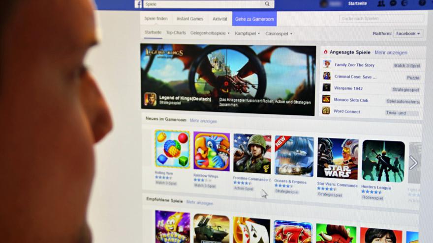 Das App-Zentrum von Facebook bietet viele Spiele.