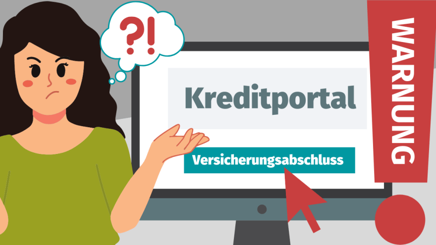 Grafik zu untergeschobenen Versicherungen: Eine Frau schaut verärgert