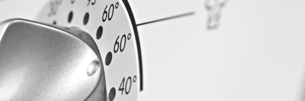 Temperaturrad an Waschmaschine