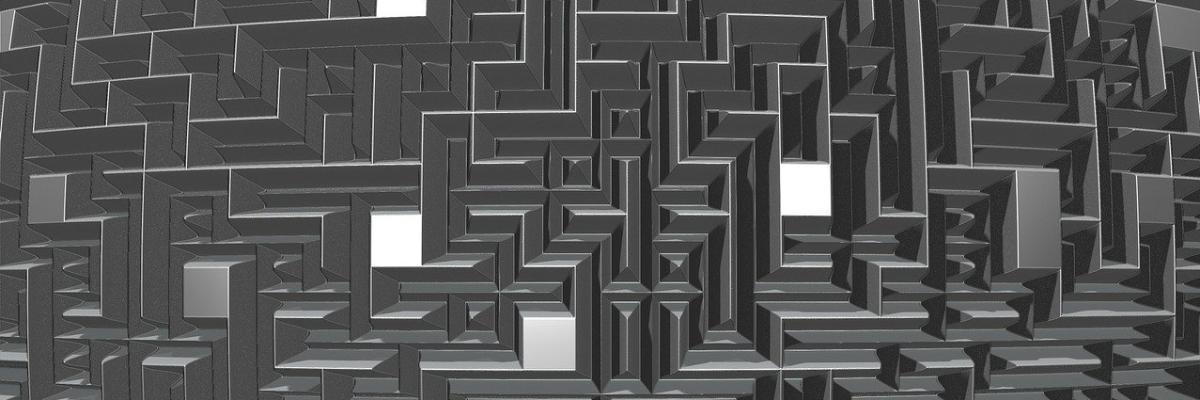 Düsteres Labyrinth von oben