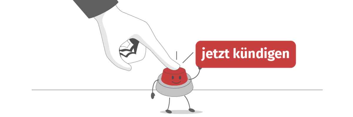 Ein Kündigungsbutton wird geklickt
