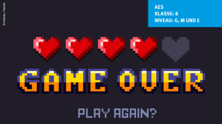 Videospielbildschirm mit Anzeige Game Over