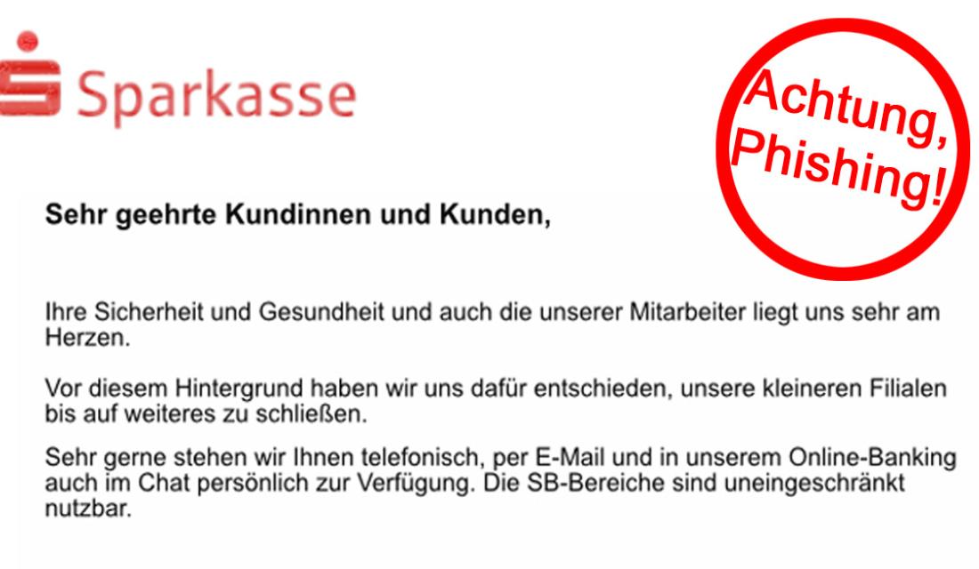 Achtung Phishing Corona Mails Der Sparkasse Stammen Von Betrugern Verbraucherzentrale De